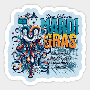 Bayou Carnival Spectacle New Orleans Mardi Gras Sticker